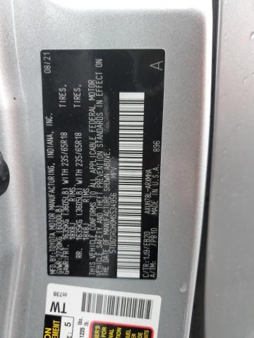 5TDGBRCH0MS534956 - 2021 TOYOTA HIGHLANDER HYBRID XLE SILVER photo 14