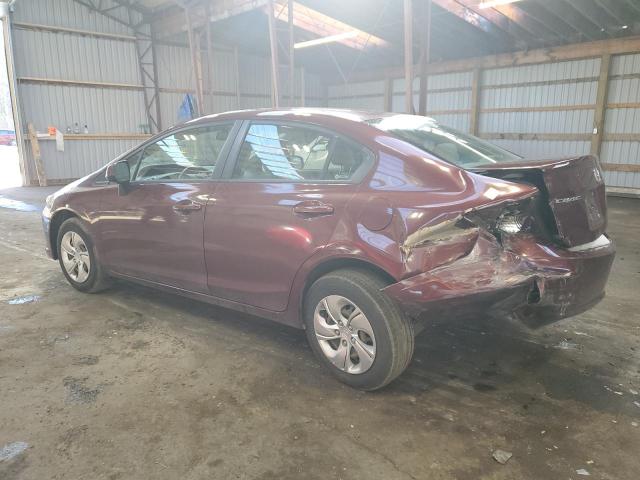 2HGFB2F49CH047801 - 2012 HONDA CIVIC LX MAROON photo 2