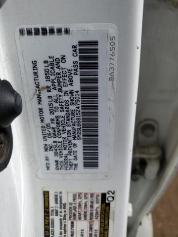 5Y2SL66815Z475014 - 2005 PONTIAC VIBE WHITE photo 12