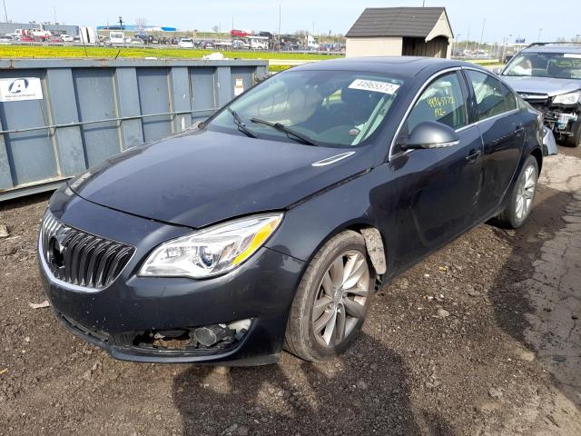 2G4GS5GXXG9175554 - 2016 BUICK REGAL PREMIUM GRAY photo 2