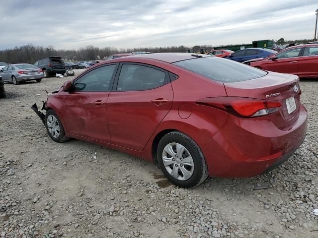 5NPDH4AE7GH755560 - 2016 HYUNDAI ELANTRA SE RED photo 2