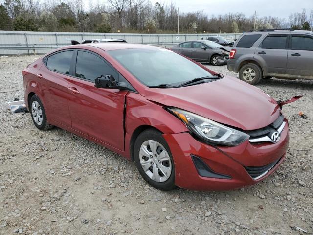 5NPDH4AE7GH755560 - 2016 HYUNDAI ELANTRA SE RED photo 4