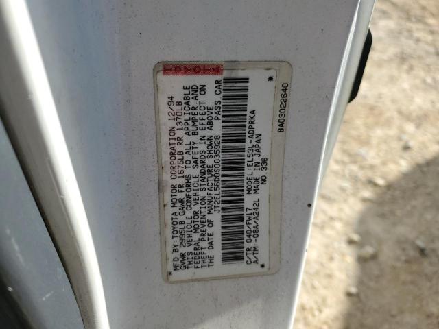 JT2EL56D0S0035928 - 1995 TOYOTA TERCEL DX WHITE photo 12