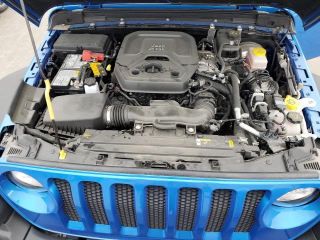1C4GJXAN0MW790739 - 2021 JEEP WRANGLER SPORT BLUE photo 11