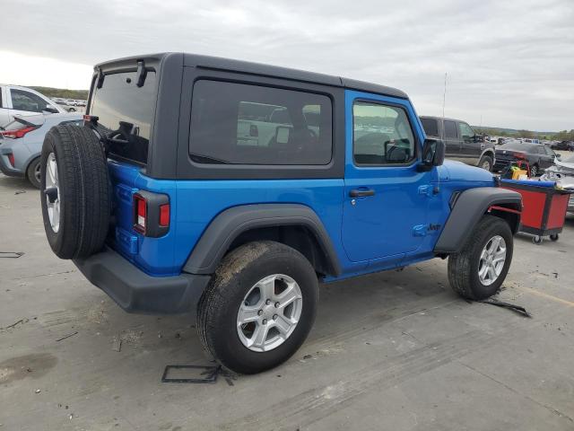1C4GJXAN0MW790739 - 2021 JEEP WRANGLER SPORT BLUE photo 3