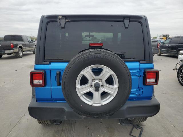 1C4GJXAN0MW790739 - 2021 JEEP WRANGLER SPORT BLUE photo 6