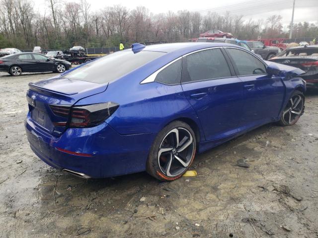 1HGCV1F35JA193474 - 2018 HONDA ACCORD SPORT BLUE photo 3