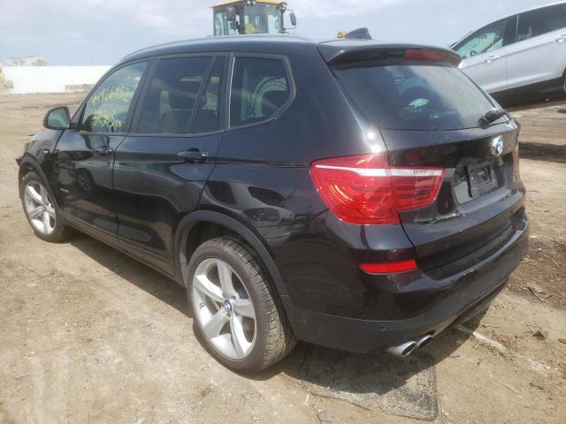 5UXWX9C52H0T06533 - 2017 BMW X3 XDRIVE28I BLACK photo 3