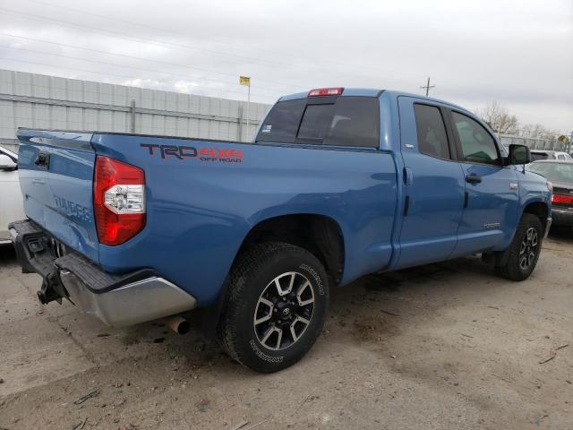 5TFUY5F14KX788914 - 2019 TOYOTA TUNDRA DOUBLE CAB SR/SR5 BLUE photo 3