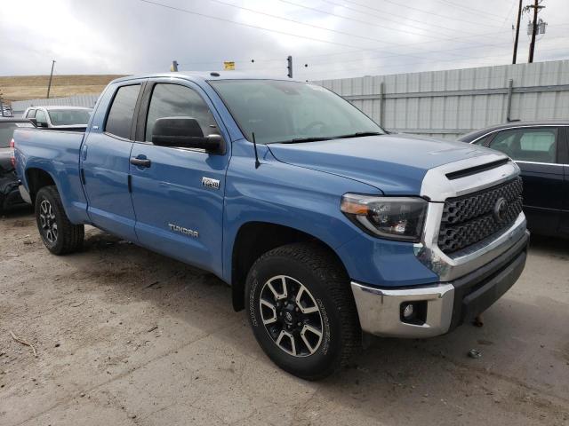 5TFUY5F14KX788914 - 2019 TOYOTA TUNDRA DOUBLE CAB SR/SR5 BLUE photo 4