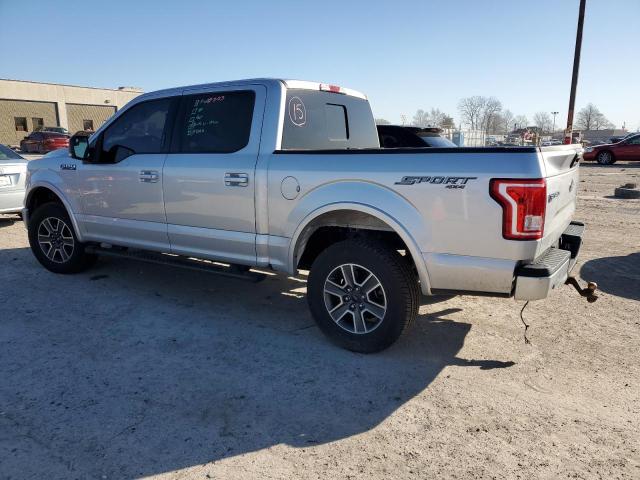 1FTEW1EF3FFC74483 - 2015 FORD F150 SUPERCREW SILVER photo 2