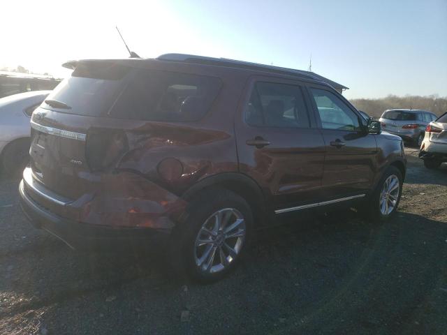 1FM5K8D87JGC30668 - 2018 FORD EXPLORER XLT ORANGE photo 3