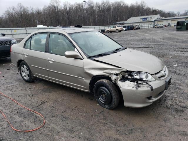 2HGES26795H527524 - 2005 HONDA CIVIC EX BEIGE photo 4