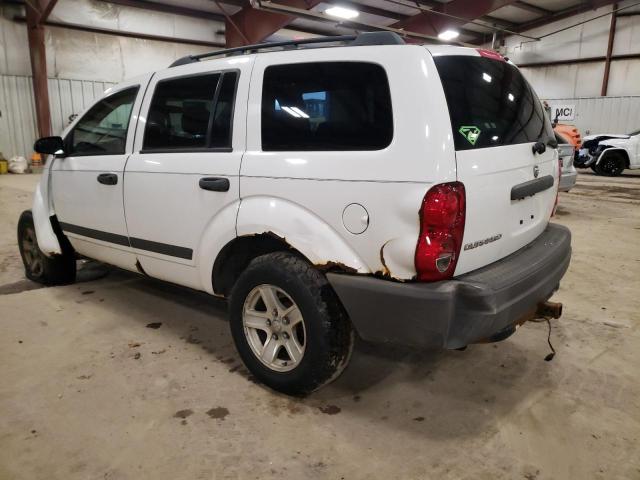 1D4HB38NX6F163780 - 2006 DODGE DURANGO SXT WHITE photo 2