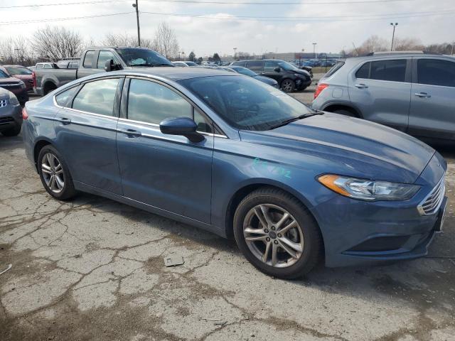 3FA6P0HD5JR147001 - 2018 FORD FUSION SE BLUE photo 4