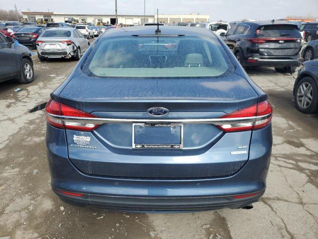 3FA6P0HD5JR147001 - 2018 FORD FUSION SE BLUE photo 6