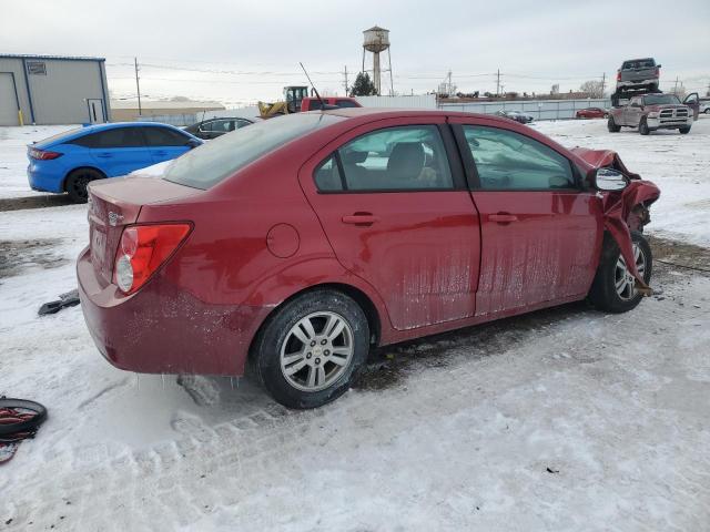 1G1JA5SH5C4152394 - 2012 CHEVROLET SONIC LS RED photo 3