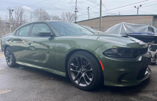 2C3CDXGJXMH518700 - 2021 DODGE CHARGER SCAT PACK GREEN photo 1
