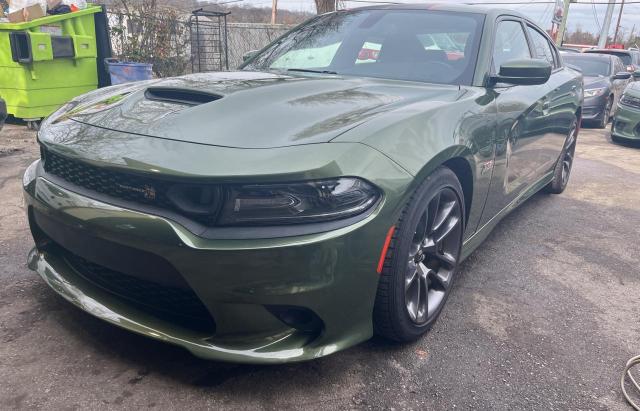 2C3CDXGJXMH518700 - 2021 DODGE CHARGER SCAT PACK GREEN photo 2