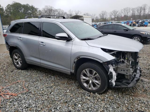 5TDKKRFH7FS114085 - 2015 TOYOTA HIGHLANDER XLE SILVER photo 4