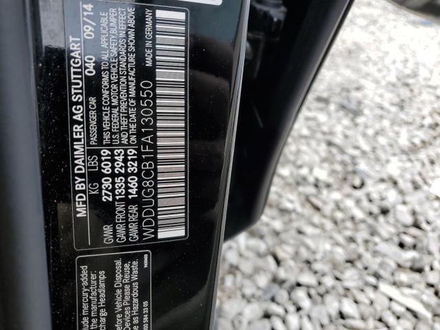 WDDUG8CB1FA130550 - 2015 MERCEDES-BENZ S 550 BLACK photo 12