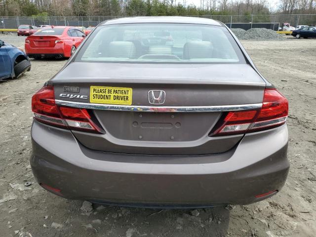 2HGFB2F57DH579607 - 2013 HONDA CIVIC LX GRAY photo 6