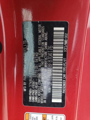 JF1ZNAA18F8704176 - 2015 TOYOTA SCION FR-S RED photo 12