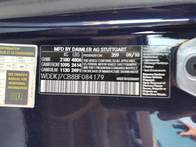 WDDKJ7CB8BF084179 - 2011 MERCEDES-BENZ E 550 BLUE photo 12