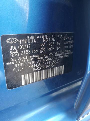 KMHH35LE7JU025823 - 2018 HYUNDAI ELANTRA GT BLUE photo 13