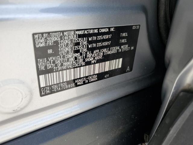 2T3H1RFV4LC063790 - 2020 TOYOTA RAV4 LE SILVER photo 13