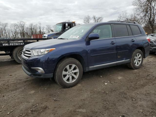 5TDBK3EH5DS184468 - 2013 TOYOTA HIGHLANDER BASE BLUE photo 1