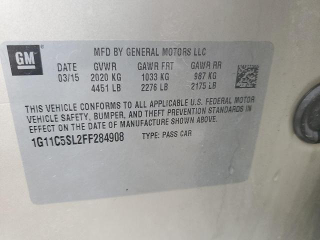 1G11C5SL2FF284908 - 2015 CHEVROLET MALIBU 1LT TAN photo 12