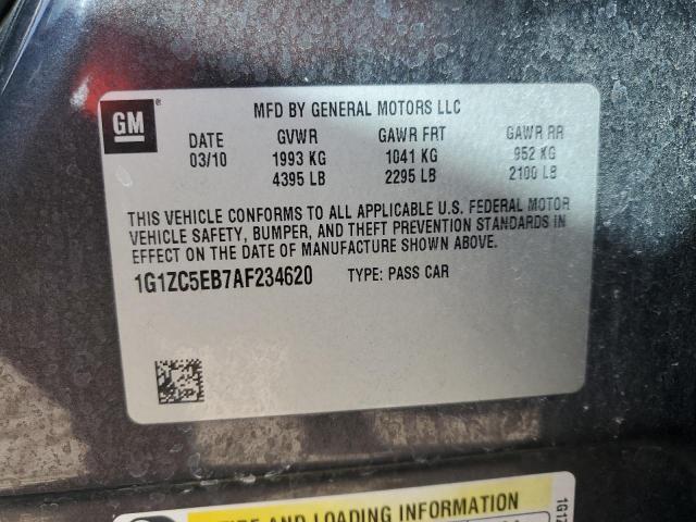 1G1ZC5EB7AF234620 - 2010 CHEVROLET MALIBU 1LT GRAY photo 12