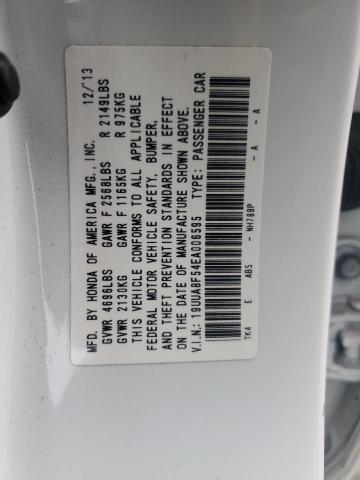 19UUA8F54EA006595 - 2014 ACURA TL TECH WHITE photo 12