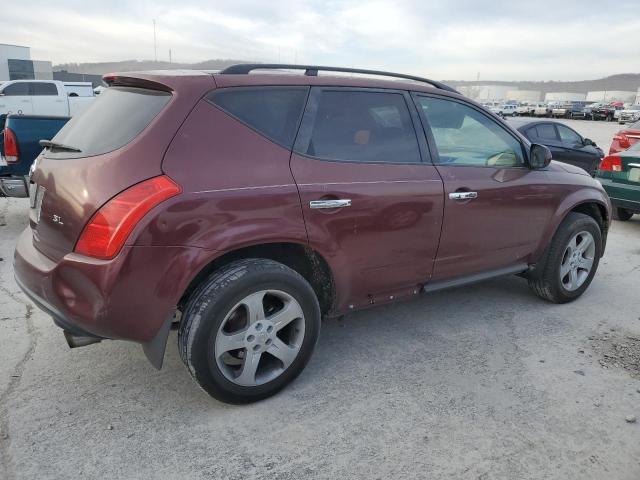 JN8AZ08T45W307849 - 2005 NISSAN MURANO SL BURGUNDY photo 3