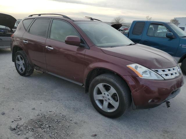 JN8AZ08T45W307849 - 2005 NISSAN MURANO SL BURGUNDY photo 4