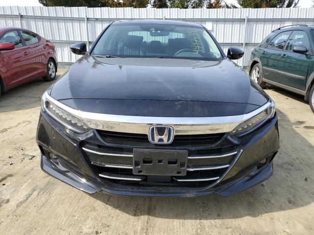 1HGCV3F57NA003273 - 2022 HONDA ACCORD HYBRID EXL BLACK photo 5