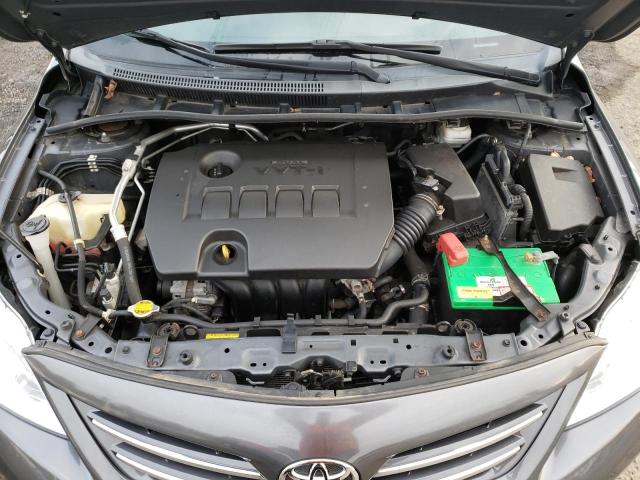 2T1BU4EE0DC082333 - 2013 TOYOTA COROLLA BASE GRAY photo 11