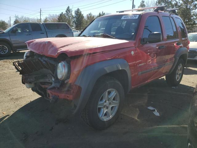 1J4GL48K34W324964 - 2004 JEEP LIBERTY SPORT RED photo 1