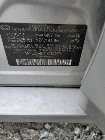 5NPEC4AB5DH787279 - 2013 HYUNDAI SONATA SE SILVER photo 12