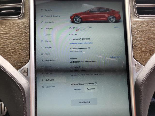 5YJSA1CPXDFP13502 - 2013 TESLA MODEL S წითელი ფოტო 9