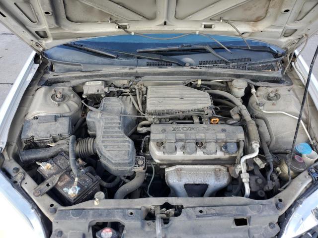 1HGEM22522L106970 - 2002 HONDA CIVIC LX SILVER photo 11