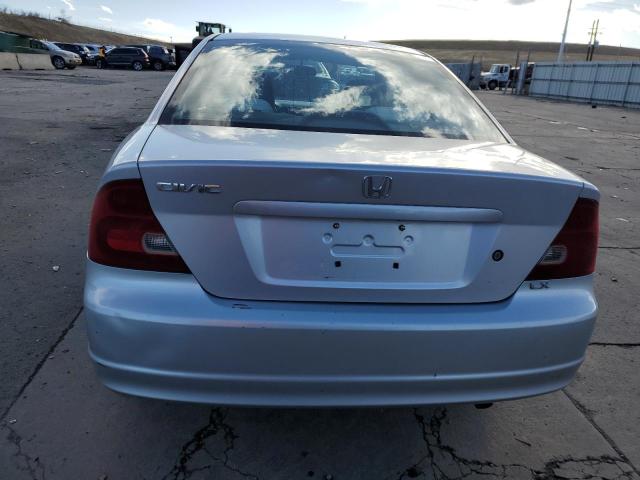 1HGEM22522L106970 - 2002 HONDA CIVIC LX SILVER photo 6