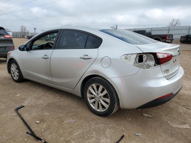 KNAFX4A69E5079949 - 2014 KIA FORTE LX SILVER photo 2