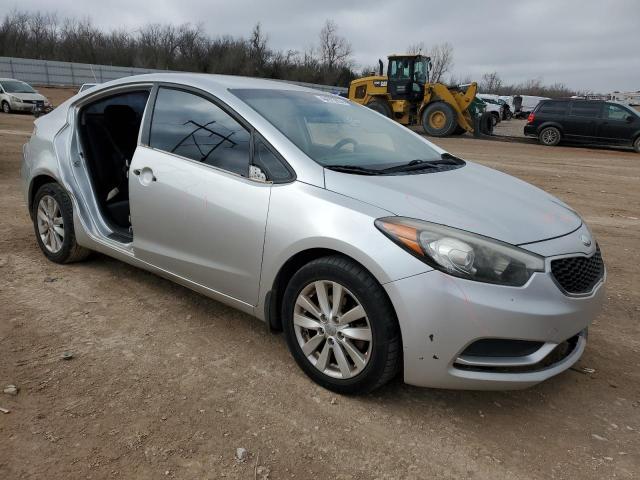 KNAFX4A69E5079949 - 2014 KIA FORTE LX SILVER photo 4