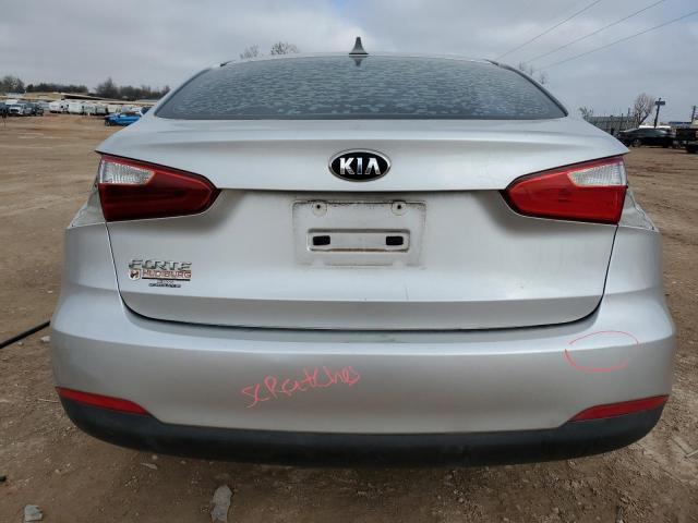 KNAFX4A69E5079949 - 2014 KIA FORTE LX SILVER photo 6