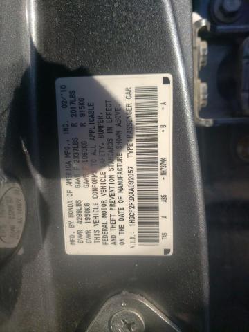 1HGCP2F3XAA092057 - 2010 HONDA ACCORD LX GRAY photo 12