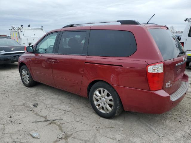 KNDMB233796304112 - 2009 KIA SEDONA EX RED photo 2