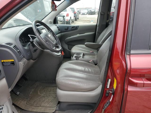 KNDMB233796304112 - 2009 KIA SEDONA EX RED photo 7