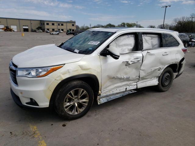 5TDKKRFH5ES010905 - 2014 TOYOTA HIGHLANDER XLE WHITE photo 1